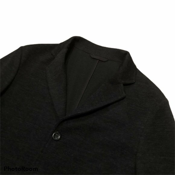 Canali Sportswear Made In Italy Black Gray Coat Blazer Jacket SZ M - Picture 4 of 7